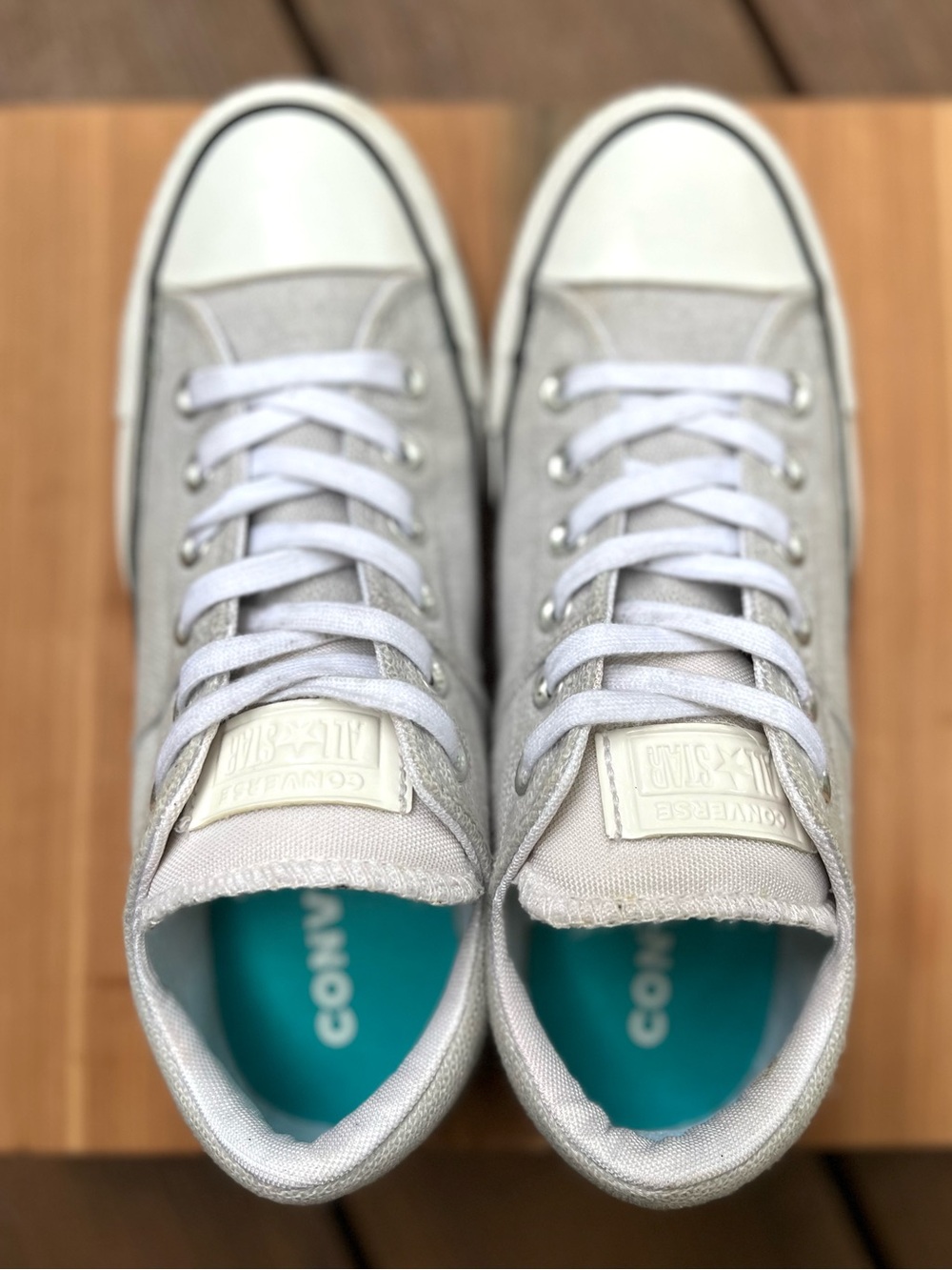 Converse Chuck Taylor All Star Madison Sparkle Ox Wolf Grey/Teal/Silver Size 7